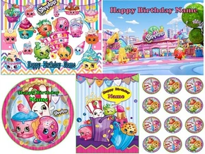 SHOPKINS EDIBLE CAKE OR CUPCAKES TOPPER ICING SUGAR SHEET IMAGE PHOTO PARTY - Picture 1 of 11