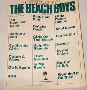 The Best Of The Beach Boys 1985 Song Book California Girls Surfin USA fun,fun - Picture 1 of 1