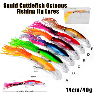 14cm/40g Angelköder Jig Wobbler Oktopus/Tintenfisch Kunstköder Meeresfisch - Bild 1 von 4