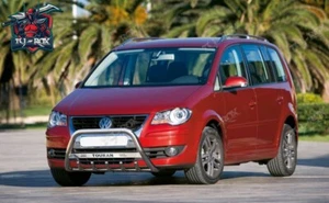 For VOLKSWAGEN TOURAN CHROME NUDGE BULL BAR GRILL PUSH BAR 2003-2009 AXLE LOGO - Picture 1 of 4
