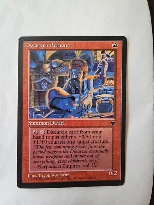 Dwarven Armorer Fallen Empires 1994 Regular Rare MtG Magic the Gathering NM - Image 1 of 4