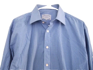 Camisa de vestir Charles Tyrwhitt para hombre 16 1/2 36 azul blanco cuello con botones a cuadros - Imagen 1 de 5
