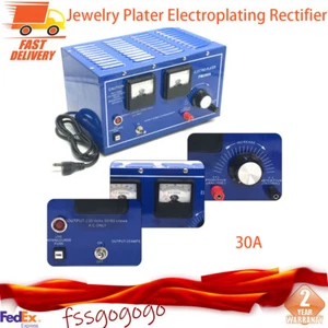 Rectificador de galvanoplastia para platos de joyería 30A platino plata máquina de chapado en oro - Imagen 1 de 13