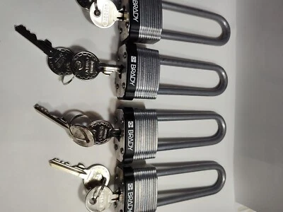 Brady 123265 Keyed Padlock, Extended, Rectangular Reinforced Steel Body, - Image 1 of 4