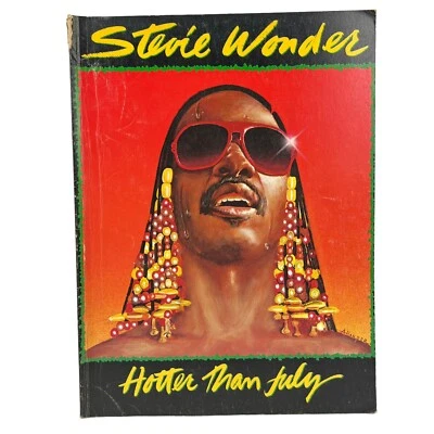 Stevie Wonder HOTTER THAN JULY 1980 Álbum Partituras Cancionero Fotos DE COLECCIÓN Foto 1 de 4