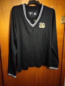 Authentic Antigua NFL Team Apparel Bengals Woman's XXL V Neck Sweatshirt - Picture 1 of 7