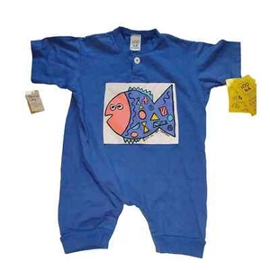 One Piece Baby Bodysuit With Fish NWT - Picture 1 of 1