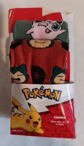 Pokemon Crew Socks Men’s Size 6 1/2 To 12  (2 Pair of Socks) - Picture 1 of 2
