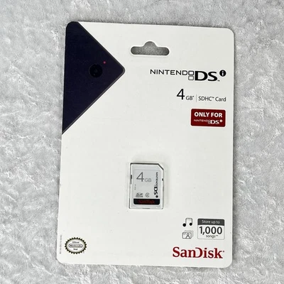 Genuine NINTENDO DSi Wii SanDisk 4GB SDHC Memory Card OEM Brand New Sealed - Image 1 of 2