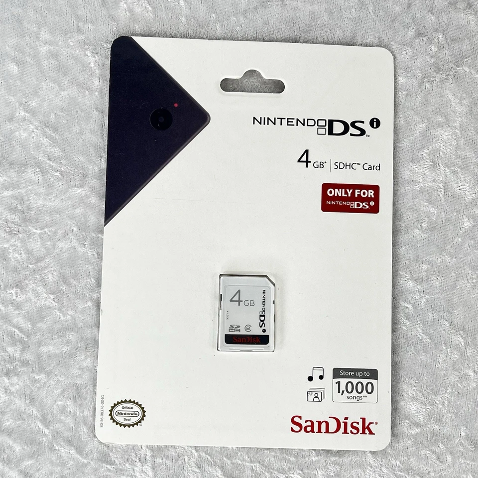 Genuine NINTENDO DSi Wii SanDisk 4GB SDHC Memory Card OEM Brand New Sealed - Image 1 of 2