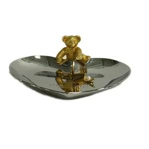 MIKIMOTO Heart Jewelry Tray with Pearl color Bear Design Elegant interior E092 - Picture 1 of 11