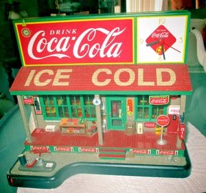 Vintage Danbury Mint Coca Cola Country Store Clock Diorama As Found - Picture 1 of 10