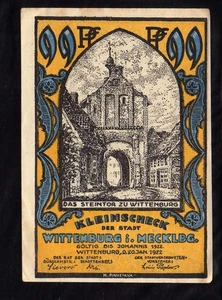 WITTENBURG -  GERMANY NOTGELD  -  99  PFENNIG - Bild 1 von 2
