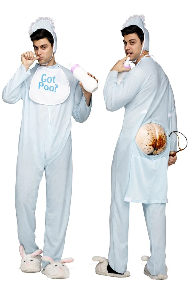 Совершенно новый смешной Poopie Jammies большой ребенок костюм для взрослых - Изображение 1 из 1