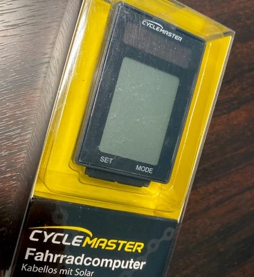 NEU in OVP: Fahrradcomputer Tacho, kabellos, mit Solar+Batterie, 23 Funktionen - Bild 1 von 3