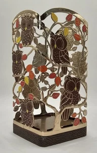 Bath & Body Works OWL LEAF SCROLL Gentle Foaming Soap Holder FAUX WOOD BASE - Picture 1 of 4