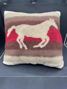 Fleece und Sherpa Southwestern Laufen Pferd Silhouette Akzent Dekokissen - Bild 1 von 10