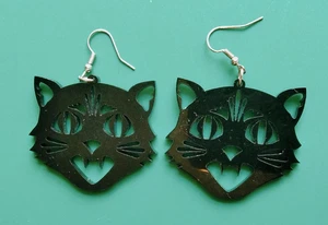 Pendientes gato vampiro negro (147 - 2139) - Imagen 1 de 7