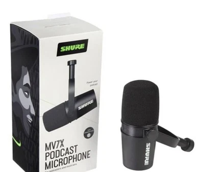 Shure MV7X XLR Podcast Dynamic Microphone - Black - Image 1 of 3