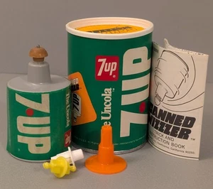 7 Up Mattel Canned Wizzzer - 1970 Wizzer Spinning Top Soda Can Vtg Toy Promo - Picture 1 of 24