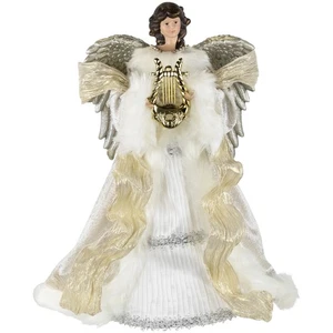 Northlight 18" White and Silver Angel Christmas Tree Topper, Unlit - Picture 1 of 8