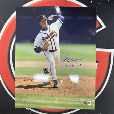 Tom Glavine Autographed Atlanta Braves Inscribed 11x14 Photo Beckett BAS - Image 1 of 3