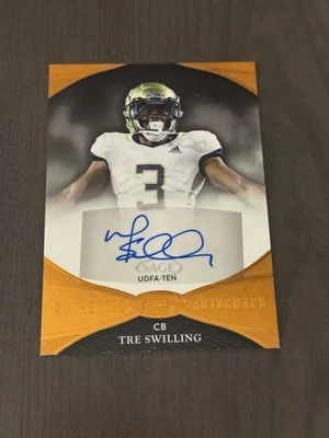 2022 Sage Aspire Bronze Authentic Autographs ASP-TS2 TRE SWILLING Signed Auto RC - Image 1 of 2