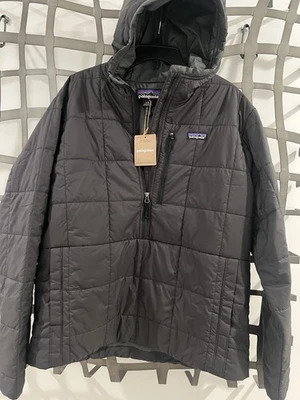 Patagonia Light Gust Hooded Insulated Pullover Size Large Black - Image 1 of 3