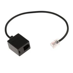 RJ9 4P4C Male Plug to RJ9 Modular Female Connector Handset Adapter Splitter - Afbeelding 1 van 5