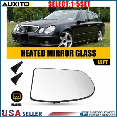 Espejo retrovisor térmico lateral izquierdo cristal para Mercedes Benz W211 W203 clase E clase C 1-5X Foto 1 de 4