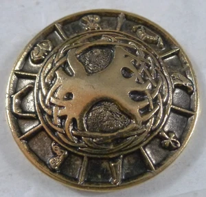 Zodiac Horoscope Coin Medallion Token by IR - 1 3/68" Wide - Picture 1 of 5