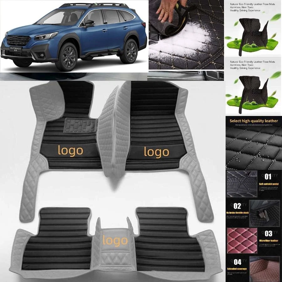 For Subaru Outback Car Floor Mats PU Leather Auto Pads Interior Accessories Foto 1 de 4