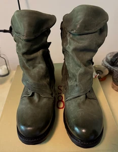 A S 98 "EMERSON" "JUNGLE GREEN & TDM " ANKLE BOOTS WOMEN EUR 40/9-9.5 M NEW! - Picture 1 of 9
