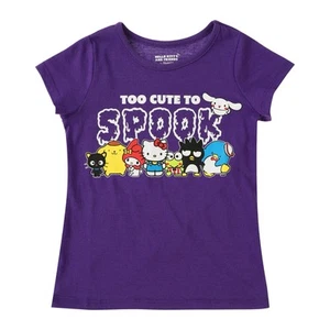 New Girls Sanrio Hello Kitty Halloween Short Sleeve T-Shirt. Size 5/6 - Picture 1 of 2