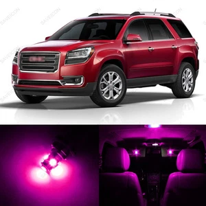 18 x Pink LED Interior Light Package For 2007 - 2016 GMC Acadia + PRY TOOL - Picture 1 of 6