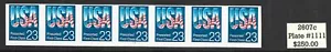 Scott #2607c-23c Chrome USA IMPERF ERROR F-VF PNC7, Plate #1111-MNH Cat. $250.00 - Picture 1 of 1