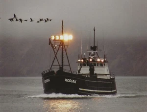 Postcard Alaska "Kodiak" Crab Fishing Boat Dutch Harbor MINT Unused - Picture 1 of 1