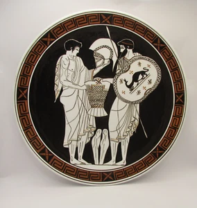Vintage Kerameikos Greek Plate hand made Mid Century 1950s 12" Inches - Picture 1 of 12