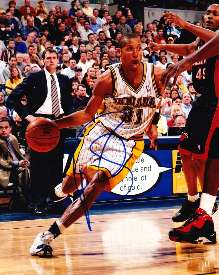 FOTO FIRMADA REGGIE MILLER INDIANA PACERS 8X10 BRILLO Foto 1 de 1