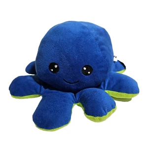 Goffa 12" Octopus Plush Animal Blue & Green Smiling Face w/ tag USED - Picture 1 of 6