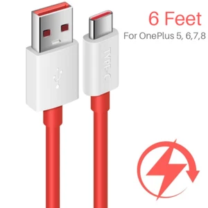 6Ft Dash Charge Cable for OnePlus 3, 6, 7, 7Pro 8 7T 5V 4A Warp USB Type C Cable - Picture 1 of 7