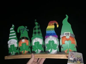 LUCKY Irish Gnomes Rainbow LGBTQ Lucky Sign Get LUCKY Trolls NEW Rae Dunn ❤️m17 - Picture 1 of 12