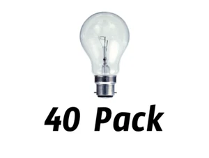 40 = 40 x 60W Generic Light Globe Bulbs Lamps 240 Clear BC B22 Bayonet - Picture 1 of 1