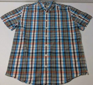 Cherokee Shirt Boys Size XL 16-18 Madras Plaid Button Up Short Sleeve - Picture 1 of 5