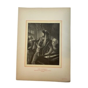 Vintage King Richard II Shakespeare Paper Print 5x7 Pecht Krausse (German) - Picture 1 of 7