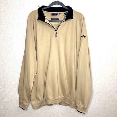 Sudadera Bobby Jones Players Talla XL Hombres Tostada Algodón Pima Peruano Golf 1/4 Cremallera Foto 1 de 4