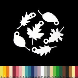 2 LOTS de 6 Découpes en papier _ FEUILLES 4,5 à 4,8cm _ Die cut scrapb carterie  - Imagen 1 de 27