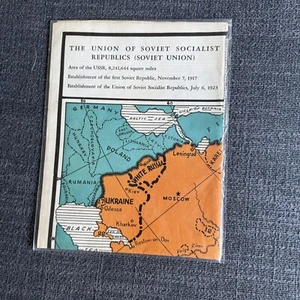 1936 Karte der Union der Sozialistischen Sowjetrepubliken Sowjetrussland heute New York - Bild 1 von 14