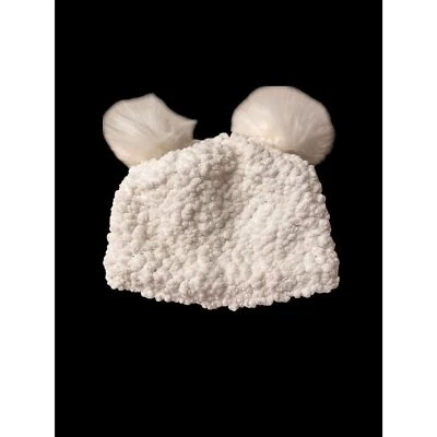 Gorro de lana Sherpa blanco con pompones Target para niñas pequeñas  Foto 1 de 2