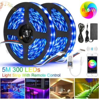 Striscia LED 12V 24V RGBW RGBWW 4 in 1 striscia 5050 SMD APP WIFI controller trasformatore - Immagine 1 di 4